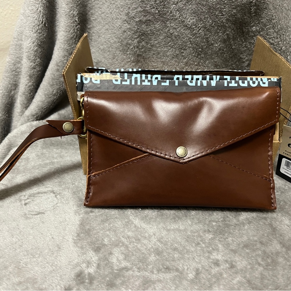 Portland Leather Chocolate Brown Envelope Crossbody